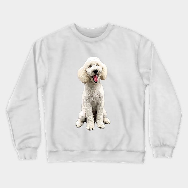 Poodle White Beauty Crewneck Sweatshirt by ElegantCat